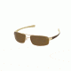 Tag Heuer 0254 Single Vision Prescription Sunglasses, Gold Frame - Dark Brown/Ivory Temples Frame, Polarized Precision Brown Lens, 0254-205SV