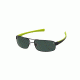 Tag Heuer 0254 Single Vision Prescription Sunglasses, Matte Black Frame - Black/Anise Green Temples Frame, Polarized Precision Green Lens, 0254-309SV