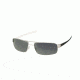Tag Heuer 0254 Single Vision Prescription Sunglasses, Pure Frame - Black/White Temples Frame, Outdoor Grey Lens-0254-206SV
