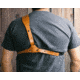 Tagua Gunleather Wrangler Chest Leather Holster, Most 1911s Full Size 5in, Right Hand, Brown, WRANGLER CHEST-TB-202