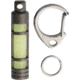TEC Accessories Embrite Glow Fob SS BDC, 1.5in Overall, Keychain, Black Diamond Carbon Finish, SS Housing, Glows Up To 12 Hours When Exposed To Sunlight/Uv Light, S3-SB-NAT-EG-D