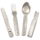 MIL-TEC German TSR 4-Piece Stainless Steel Eating Utensil, Silver, 14622000
