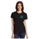 Thin Blue Line Women's T-shirt, Shamrock, Thin Blue Line - WOM-SM-STPAT-TBL-TSHIRT-BLACK-2XL