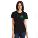 Thin Blue Line Womens T-shirt, Small Shamrock, , Thin Blue Line - WOM-SM-STPAT-TBL-TSHIRT-BLACK-L