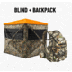 Tidewe FlipGuard 270 3-4 Person Pop-Up Hunting Blind &amp; Waterproof Camo Hunting Backpack Bundle, BL012-CG-L-TE-HB001-NM-OSTE