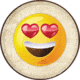 Tin Signs Emoji Love Eyes Sign, 11.75in Diameter, 2272