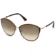 Tom Ford FT0320 Sunglasses - Shiny Rose Gold Frame Color, Gradient Brown Lens Color
