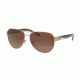 Tory Burch TY6051 Progressive Prescription Sunglasses TY6051-3198T5-60 - Lens Diameter 60 mm, Frame Color Lt Gold/olive Horn