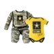 Trooper Clothing Army ACU 3pc Tiny Trooper Collection, Gold/Camo,0-3 Months, Gold and ACU, 0-3 Months 2720G 0-3