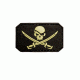 Trooper Clothing Jolly Roger Black and Tan PVC Patch, Black and Tan, One Size 9625