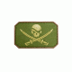 Trooper Clothing Jolly Roger OD Green and Tan PVC Patch, OD Green and Tan, One Size 9624