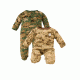 Trooper Clothing Marine Camo Crawlers, Woodland/Desert Camo 2pk,0-3 Months, Woodland and Desert Digi, 0-3 Months 5602 0-3