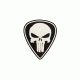 Trooper Clothing Punisher Black and White PVC Patch, Black and White, One Size 9630