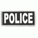 TUFF Products PolicePVC Patch - Velcro Sewn, Black w/White Letters, 4.5x2 P-Police-4.5x2 BKWT