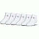 Under Armour Charged Cotton 2.0 Socks, Pack of 6, White/Gray, 9-11 Medium, U320-WHT/GRY-MD