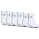 Under Armour Charged Cotton 2.0 Socks, Pack of 6, White/Gray, 13-15 Extra Large, U321-WHT/GRY-XL