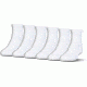 Under Armour Charged Cotton 2.0 Socks, Pack of 6, White/Gray, 13-15 Extra Large, U321-WHT/GRY-XL
