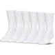 Under Armour Charged Cotton 2.0 Socks, Pack of 6, White/Gray, 13-15 Extra Large, U322-WHT/GRY-XL