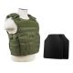 Vism Expert Plate Carrier Vest w/2 10x12in Level IIIA Shooters Cut Hard Ballistic Panels, Green, Large, BUCCVPCVX2963G-A
