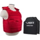VISM Expert Plate Carrier Vest w/Two 10X12 LVL IIIA Shooters Cut Soft Ballistic Panels, Med - 2XL, Red, BSCVPCVX2963R-A