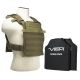 Vism Fast Plate Carrier w/2 10x12in Level IIIA Shooters Cut Soft Ballistic Panels, Tan, BSCVPCF2995T-A