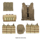 Zombie Infected Kit, Tan - with Vest and 5 Pouches