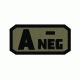 Voodoo Tactical Blood Type Rubber Patch, A- Neg, OD Green, 07-0992004000