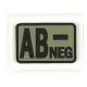Voodoo Tactical Blood Type Rubber Patch, AB-, OD Green, 07-0998004000