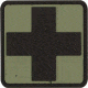 Voodoo Tactical Rubber Patch, First Aid Symbol, OD Green, 07-0990004000
