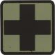 Voodoo Tactical Rubber Patch, First Aid Symbol, OD Green, 07-0990004000