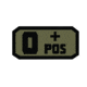 Voodoo Tactical Blood Type Rubber Patch, O+, OD Green, 07-0995004000