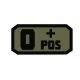 Voodoo Tactical Blood Type Rubber Patch, O+, OD Green, 07-0995004000