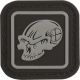 Voodoo Tactical Rubber Patch, Enclosed Skull, Black/Gray, 07-0980108000