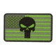 Voodoo Tactical Punisher Flag Patch, Hi-Viz Green/Gray, 07-0813000000