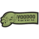 Voodoo Tactical Rubber Patch, Ribbon Logo, OD Green, 07-0982004000