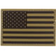 Voodoo Tactical Rubber Patch, USA Flag, Coyote, 07-0990007000