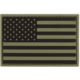 Voodoo Tactical Rubber Patch, USA Flag, OD Green, 07-0999004000