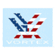 Vortex Stars and Stripes Logo Decal, Red White Blue, 122-44-RWB