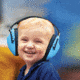 Walkers Baby &amp; Kids Passive Protection Folding Ear Muffs, 23 dB NRR, Blue, GWP-FKDM-BL