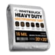 White Duck Super Heavy Duty Poly Tarp, Silver/Black, 20x20ft, PT-20x20-SB