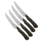 White River White River Knives Smith &amp; Sons Four Steak Knife Set Maple &amp; Blk Richlite, Black/Brown, Magnacut, adult, BHQ-240396
