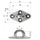 Wichard Marine Diamond Pad Eye - Round - 98mm Length, 3-55/64in, - M8 Screw, 6646
