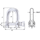 Wichard Marine HR D Shackle - Diameter 10mm, 11205
