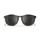 Wiley X Bravo Captivate Sunglasses, Black Mirror / Matte Black Frame, Graphite Grey Temples, AC4BRV05