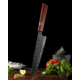 Xin Cutlery 14.25in Mirror Japanese Style Chef's Knife, 14.25in Overall, 9in Blade, Mirror Damascus Steel Blade, Rosewood/Buffalo Horn/Nickel Silver Handle, XC119