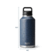Yeti Rambler 64 Oz Bottle Chug, Rescue Red, 64 oz, 21071503855
