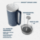 Yeti Rambler 64 Oz French Press Navy, Navy, 64 oz, 21071501854