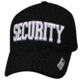 Zan Headgear 3-D Embroidered Black Cap Security White CPA003