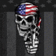Zan Headgear Cotton Flydanna, One Size, USA Gun Skull, Z711
