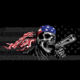 Zan Headgear Cotton Flydanna, One Size, USA Gun Skull, Z711